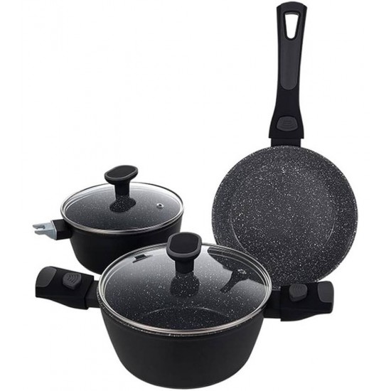 Jogo 3 Panelas In Versat Cook Black